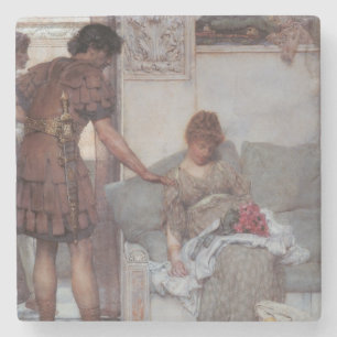 Stille groet (door Lawrence Alma-Tadema) Stenen Onderzetter