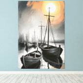 Stille Haven Eclipse Canvas Afdruk (Insitu (Houten vloer))