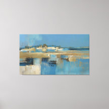 Stille Horizon in Blauw en Goud