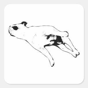 Stille Kerstnacht Stretch Vierkante Sticker