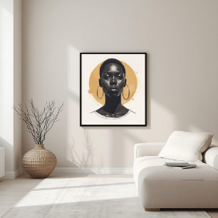 Stille Kracht – Afrocentrische Portret V Poster