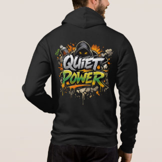 Stille Kracht Graffiti Straatkunst Ontwerp Hoodie
