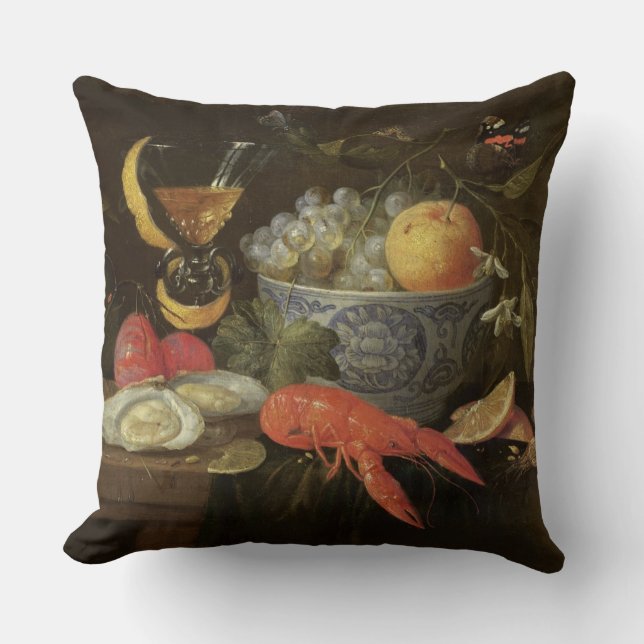 stille levenscyclus met fruit en schelpdieren, 165 kussen (Voorkant)