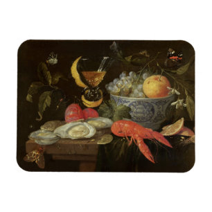 stille levenscyclus met fruit en schelpdieren, 165 magneet