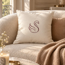 Stille Luxe Minimalistische Zwanen Accentkussen |