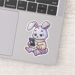 Stille Modus Konijn Sticker