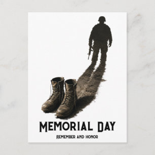 Stille Moed – Herdenking Memorial Day Soldaat Scha Briefkaart