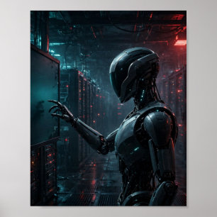 Stille Monitor — Rogue AI Agent Kunstposter Poster