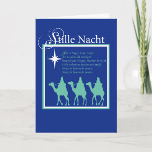 stille nacht bij stille kerst feestdagen kaart