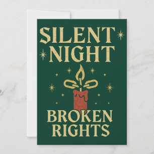 Stille Nacht Geschonden Rechten Design Kaart