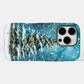 Stille Nacht Gloeiende Kerstboom Woud Case-Mate iPhone Case (Achterkant (horizontaal))