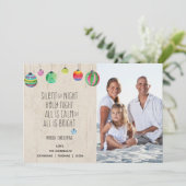 Stille Nacht Grappige Kerstfotokaart Feestdagenkaart (Staand voorkant)