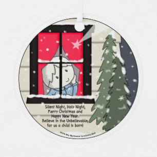 Stille Nacht, Heilige Nacht Metalen Ornament