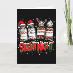 Stille Nacht Kerst Grappig Verpleegster Medisch Sp Kaart