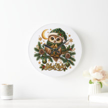 Stille Nacht Kerst Uil Vaste Klok