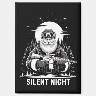 Stille Nacht Kerstman Kerst Militaire Veteraan Magneet