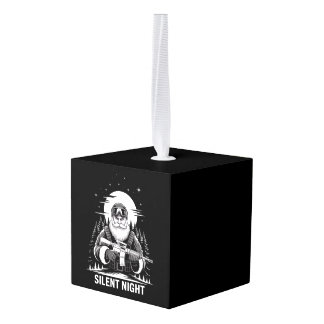Stille Nacht Kerstman Militaire Veteraan Kubus Ornament