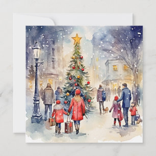 "Stille nacht: Kerstmis omarmen" Notitiekaartje