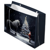 Stille Nacht - Mooi Paard en Kerstmis Groot Cadeauzakje (Voorkant Gekanteld)