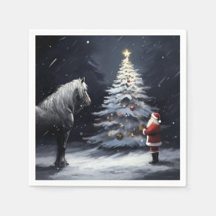 Stille Nacht - Mooi Paard en Kerstmis Servet