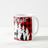 Stille nacht plaid koffiemok (Voorkant rechts)