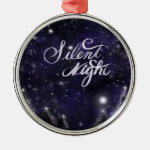 Stille Nacht - romantisch winters sneeuwlandschap Metalen Ornament