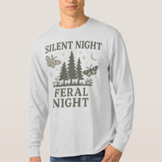 Stille Nacht Wilde Nacht Heren T-shirt met lange m