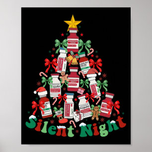 Stille Nachten Ic Verpleegster Medische Kerstvakan Poster