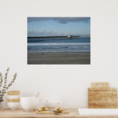 Stille Oceaan en de Ocean Beach Pier. Poster (Keuken)