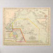 Stille Oceaan, Oceaangebied Poster (Voorkant)