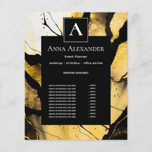 Stille Opkomst Moderne Gouden Abstract Design Flyer
