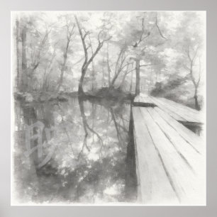 Stille Passage — 映 (Weerspiegeling)   Inkt Schilde Poster