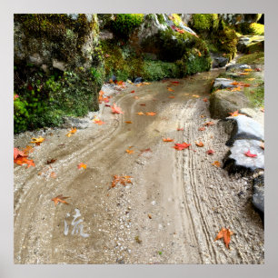 Stille Passage - 流 (Stroom) - Japanse Wabi-Sabi Fo Poster