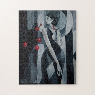 Stille Polsslag Art Deco Vrouw Legpuzzel