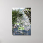 Stille Reflecties – Rustige Waterlelievijver Canvas Afdruk (Voorkant)