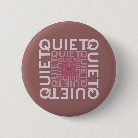 Stille Roze Woordwolk Ronde Button 5,7 Cm (Voorkant)