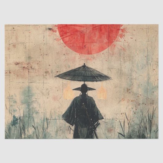 Stille Samurai Rode Woud (2) Tissuepapier (Voorkant)