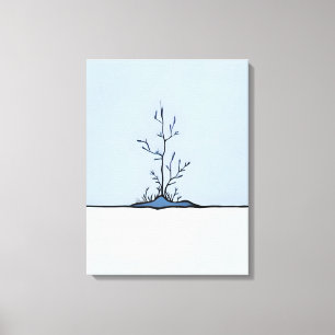 Stille Sentinel in de sneeuw Canvas Afdruk