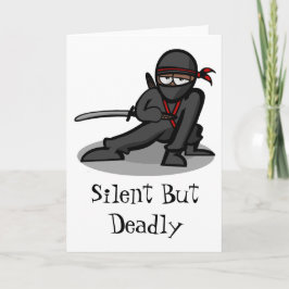Stille Strijder van Ninja van de cartoon de "maar Feestdagen Kaart
