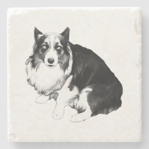 Stille Tafel, Kalmme Corgi Stenen Onderzetter