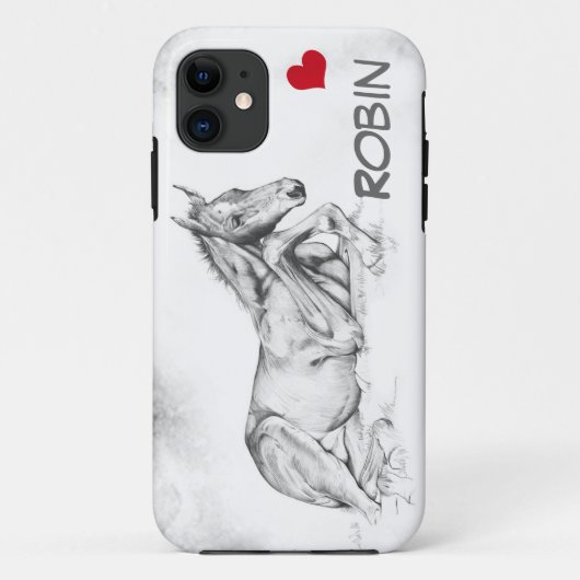 Stille Tijd met Rood Hart Case-Mate iPhone Case (Achterkant)