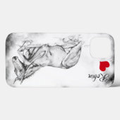 Stille Tijd met Rood Hart Case-Mate iPhone Case (Achterkant (horizontaal))