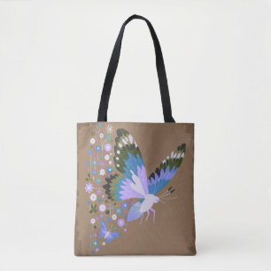 Stille Vlinder Botanische Boodschappentas Draagtas