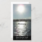 "Stille wateren" herdenkingskaarten (Voorkant / Achterkant)