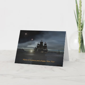 stille zee-x-nacht feestdagen kaart