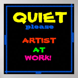 STILLET, KUNST OP HET WERK poster