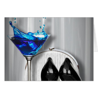 stilletos de fille de cocktail de martini de