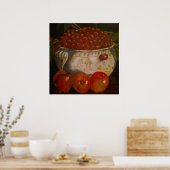 Stilleven Apple Cherry Fruit Bowl Poster (Keuken)
