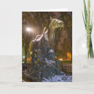 Stilleven, bevroren feestdagen kaart