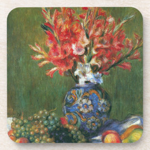 Stilleven Bloemen en Fruit van Pierre Renoir Onderzetter
